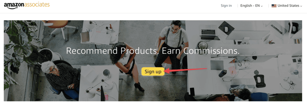 amazon associates affiliate program homepage