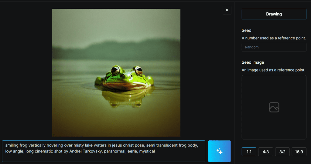 artspace frog on a pond render