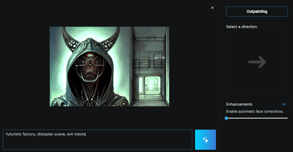 outpainting demo finished drawing