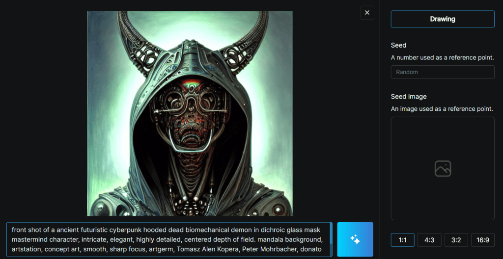 artspace outpainting demo original AI drawing