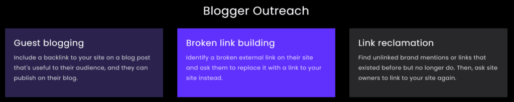 blogger outreach link building options