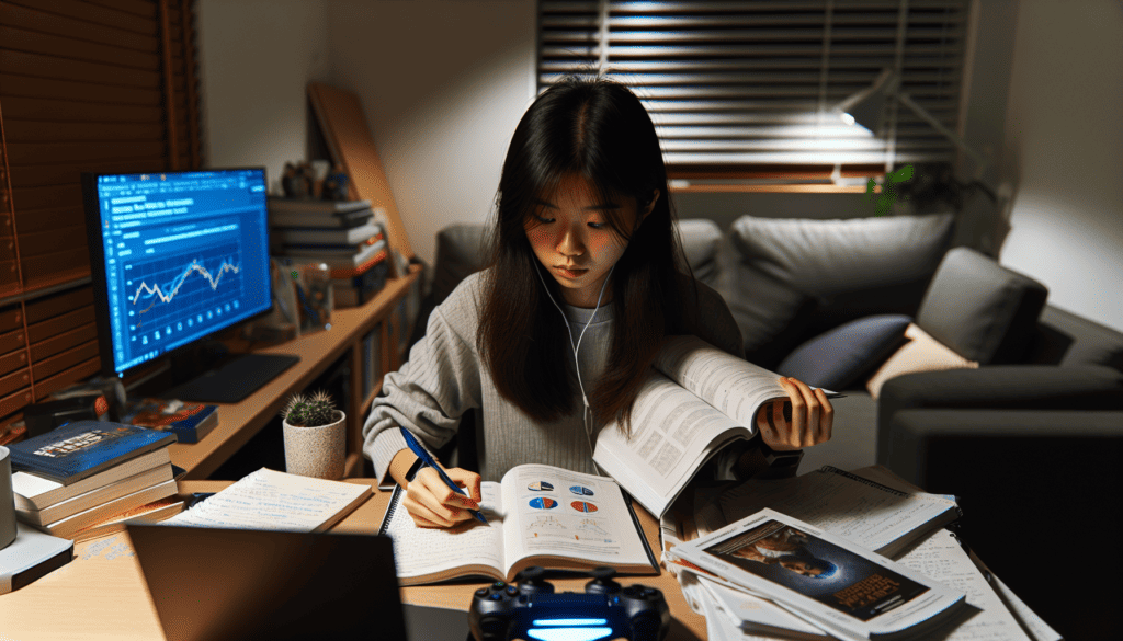 college student ballancing studies with side hustle