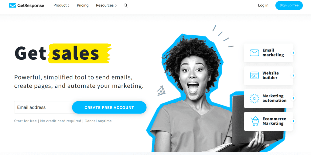 getresponse homepage