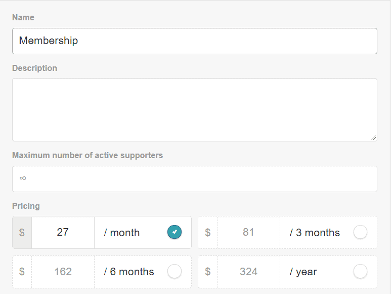 Gumroad membership tiers