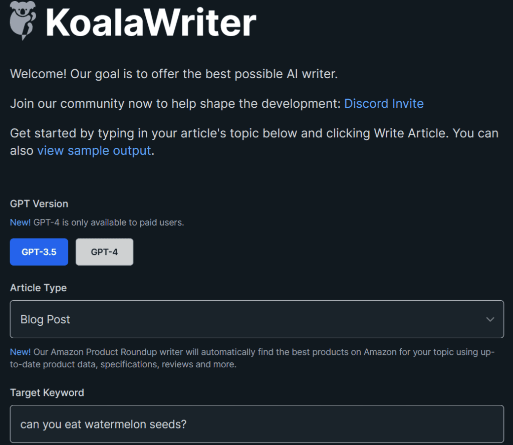 koalawriter homepage
