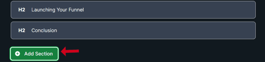 koalawriter outline add section