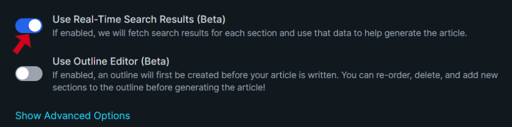 koalawriter realtime search results