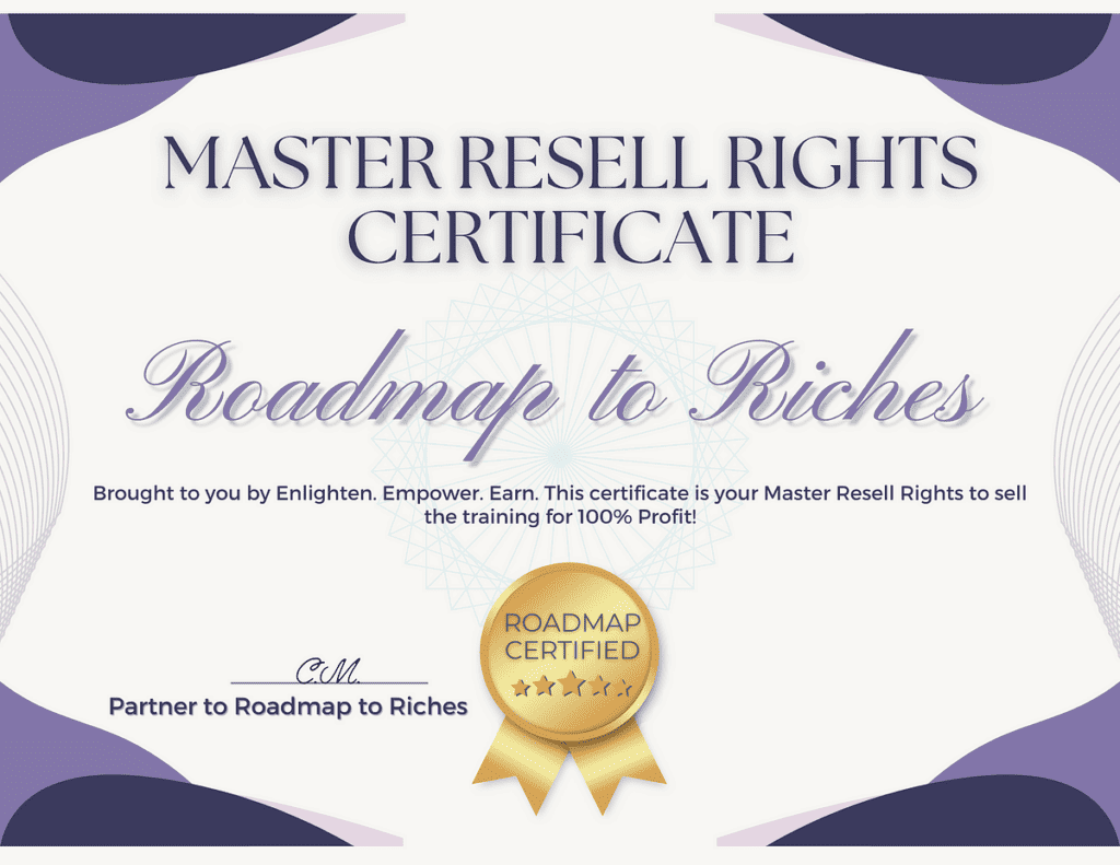 master resell rights certificate