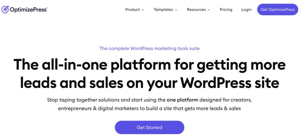 optimizepress homepage