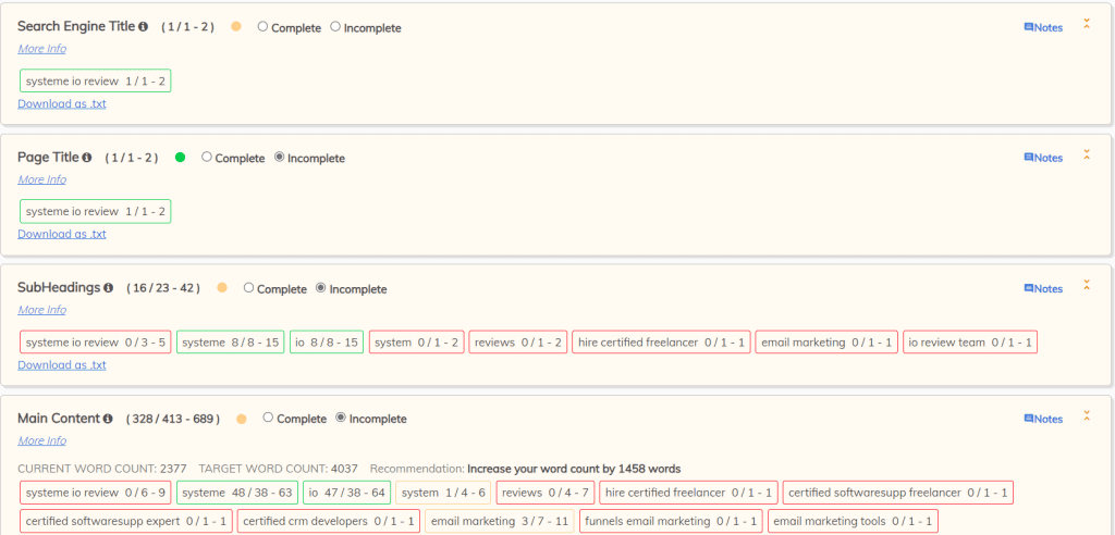 pageoptimizer suggestions