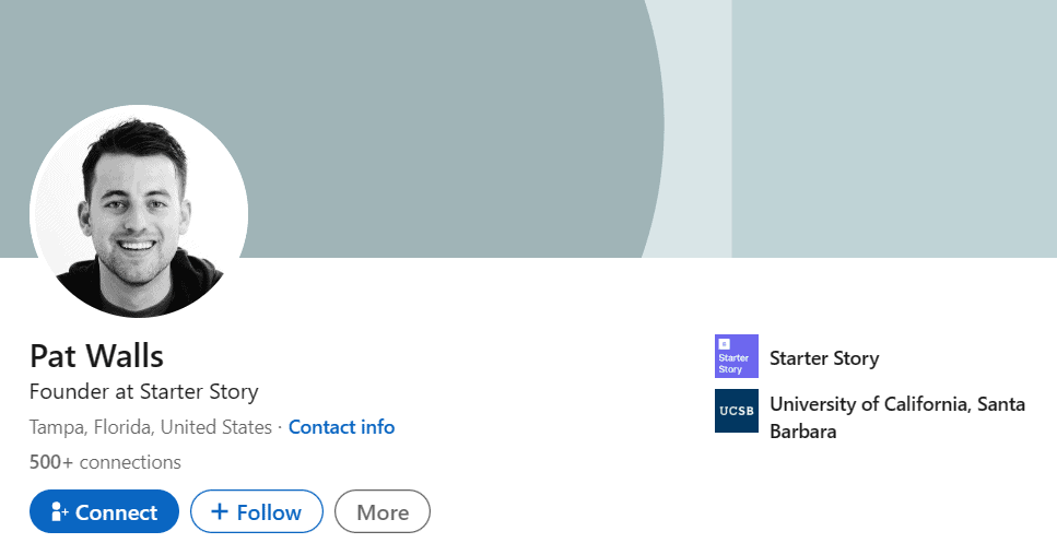 pat walls starter story linkedin