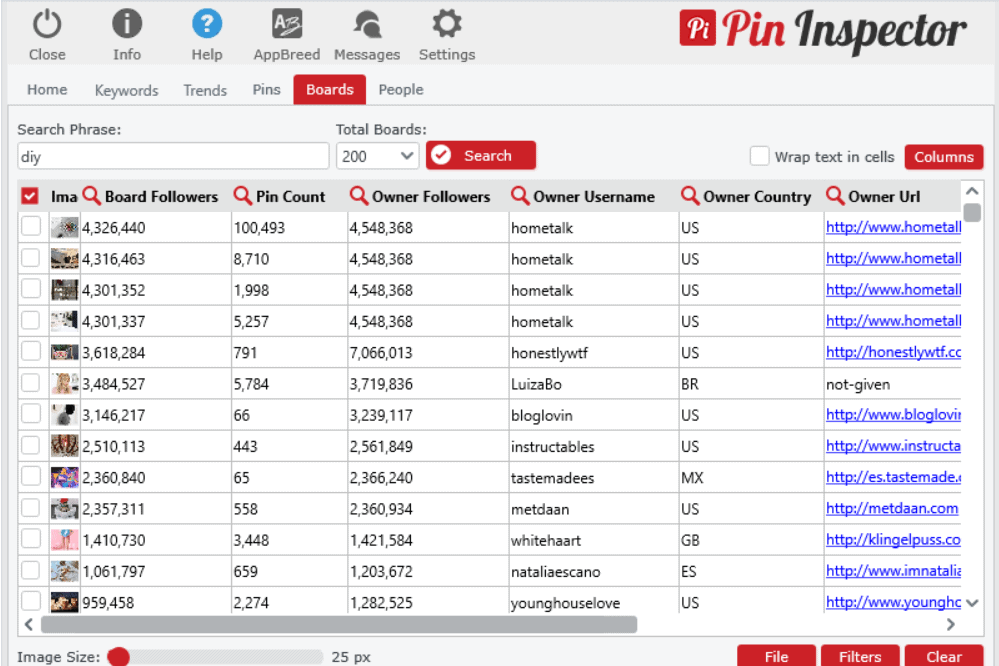 pin inspector boards analyzer