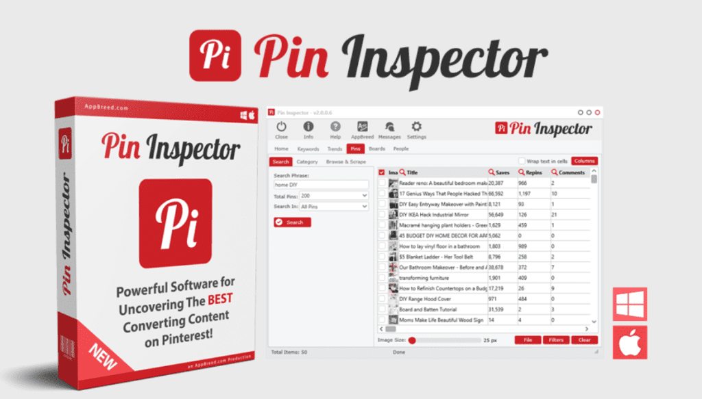 pin inspector homepage