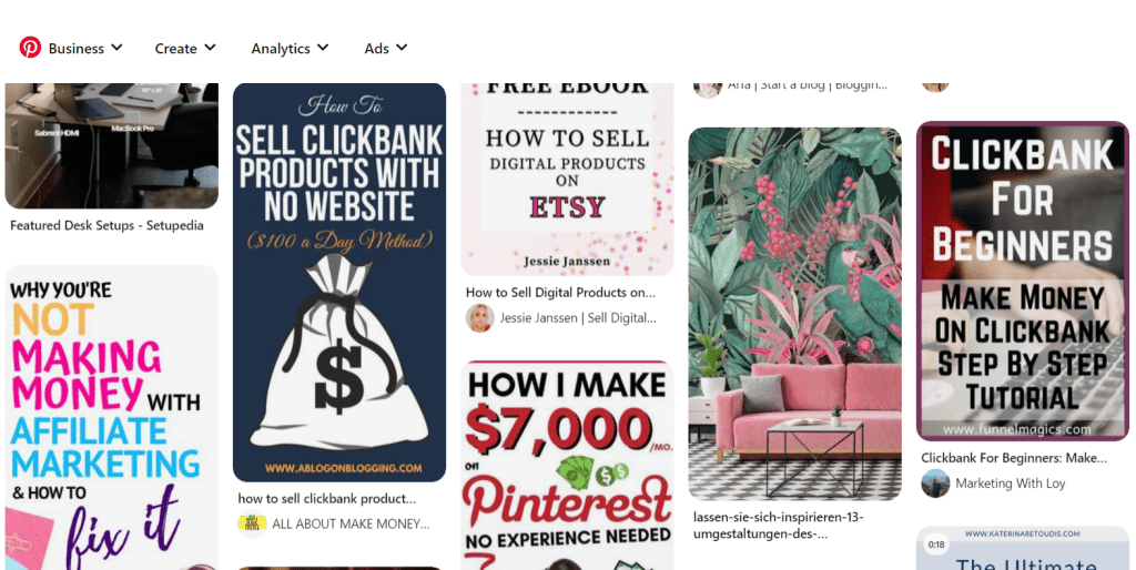pinterest home feed