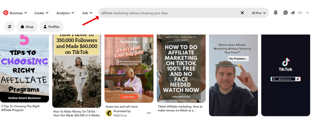 pinterest search engine