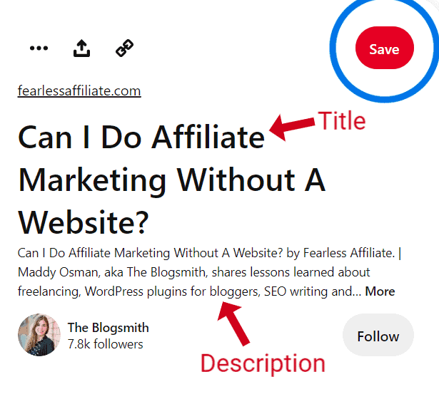 pinterest title and description