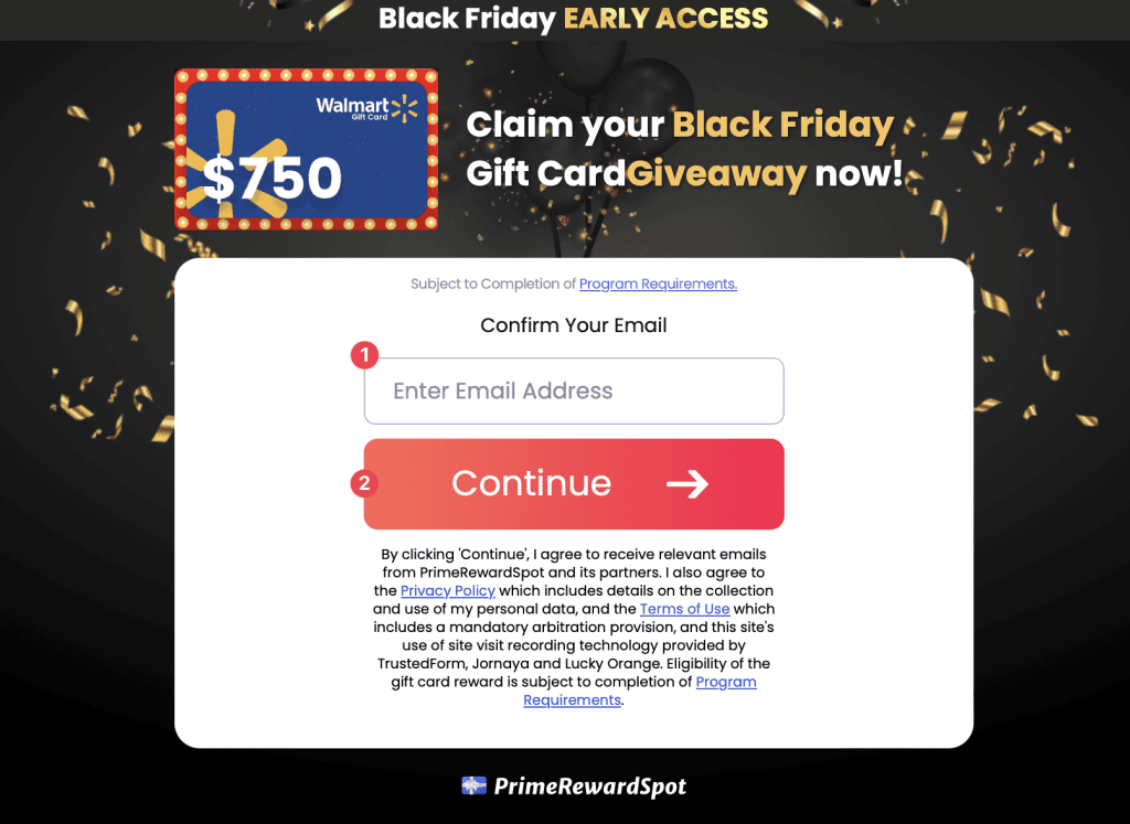 primerewardspot 750 walmart gift card offer