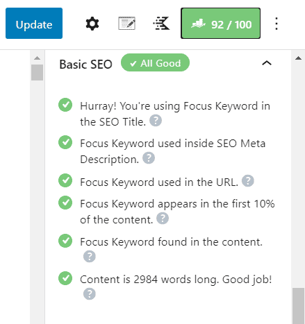 rankmath on-page seo checklist