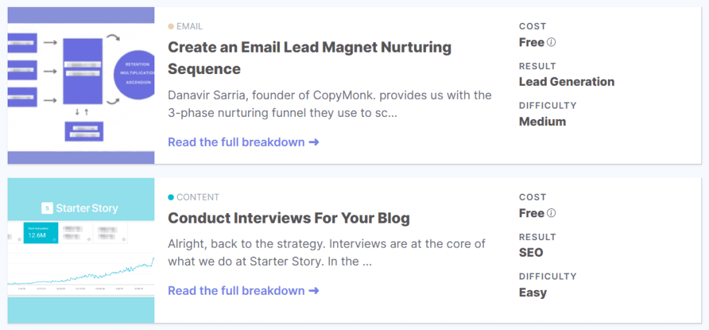 starter story growth ideas