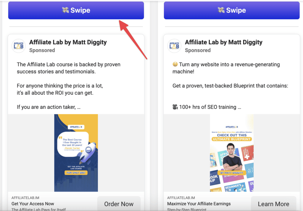 swipebuilder swipe ad