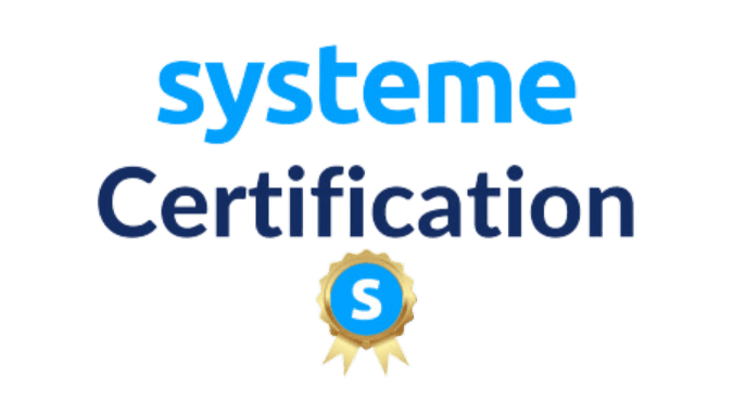 systeme.io certification logo banner