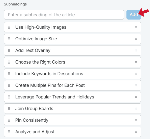tailwind ghostwriter outline edit subheadings