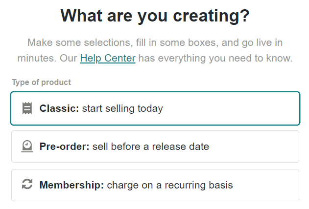 types of gumroad products 