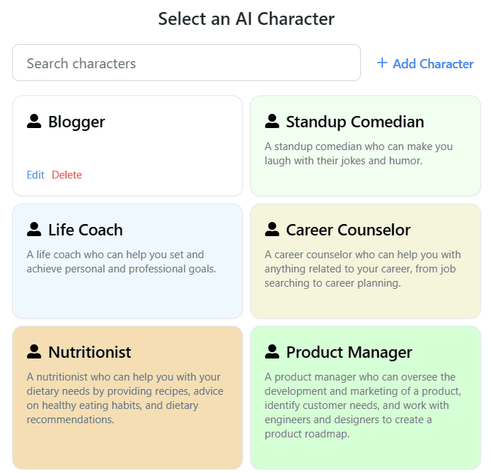 typingmind persona characters