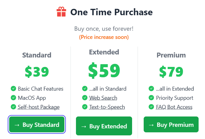 typingmind pricing plans