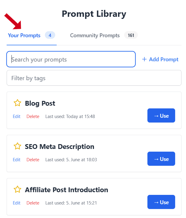 typingmind save your prompts
