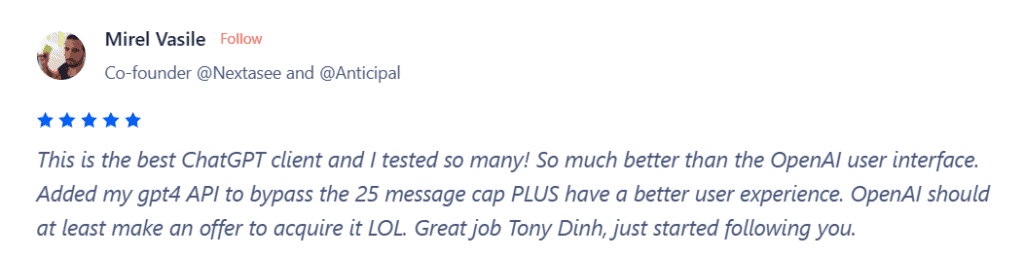 typingmind testimonial