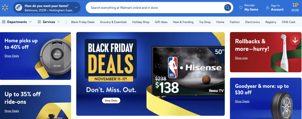 walmart homepage deals